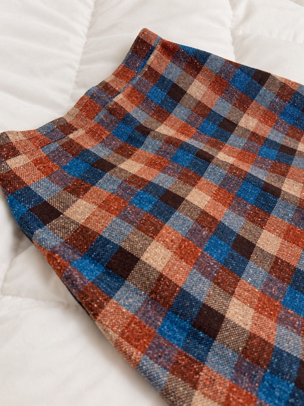 Vintage 70s Barakett Plaid Wool Blend Maxi Skirt – Made in Canada